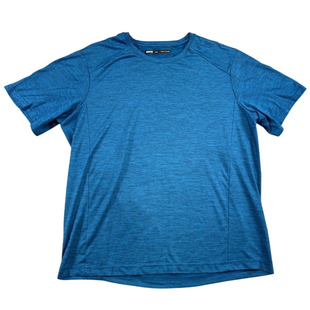 REI Co-op Mens Blue Space Dye Active Performance T-Shirt Large Short Sleeve